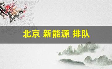 北京 新能源 排队 计算,新能源排号21万要几年